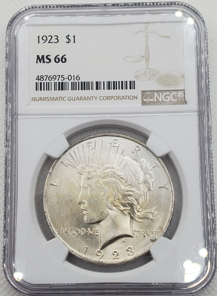 1923 Peace Silver Dollar NGC MS66