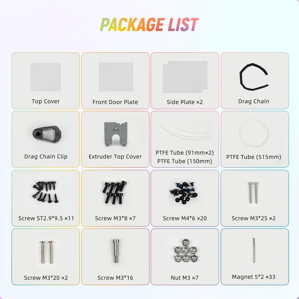 FLASHFORGE Adventurer 5M 3D Printer Enclosure Kit, DIY AD5M Enclosure Set, 3D...