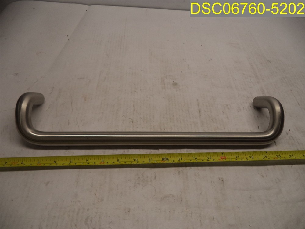18" Handle 316 Solid Stainless Steel Door Pull Offset 1" Dia., 3 1/4" Standoff