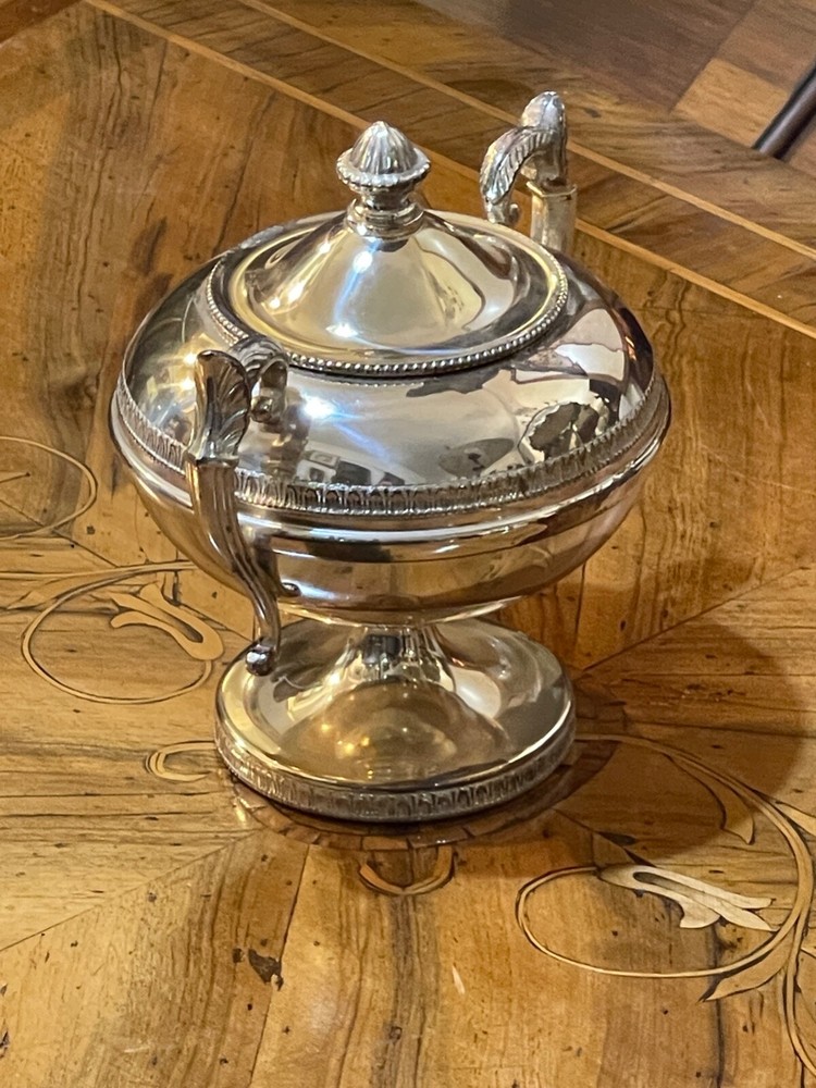 Vintage Sugar Bowl, Silver Plated