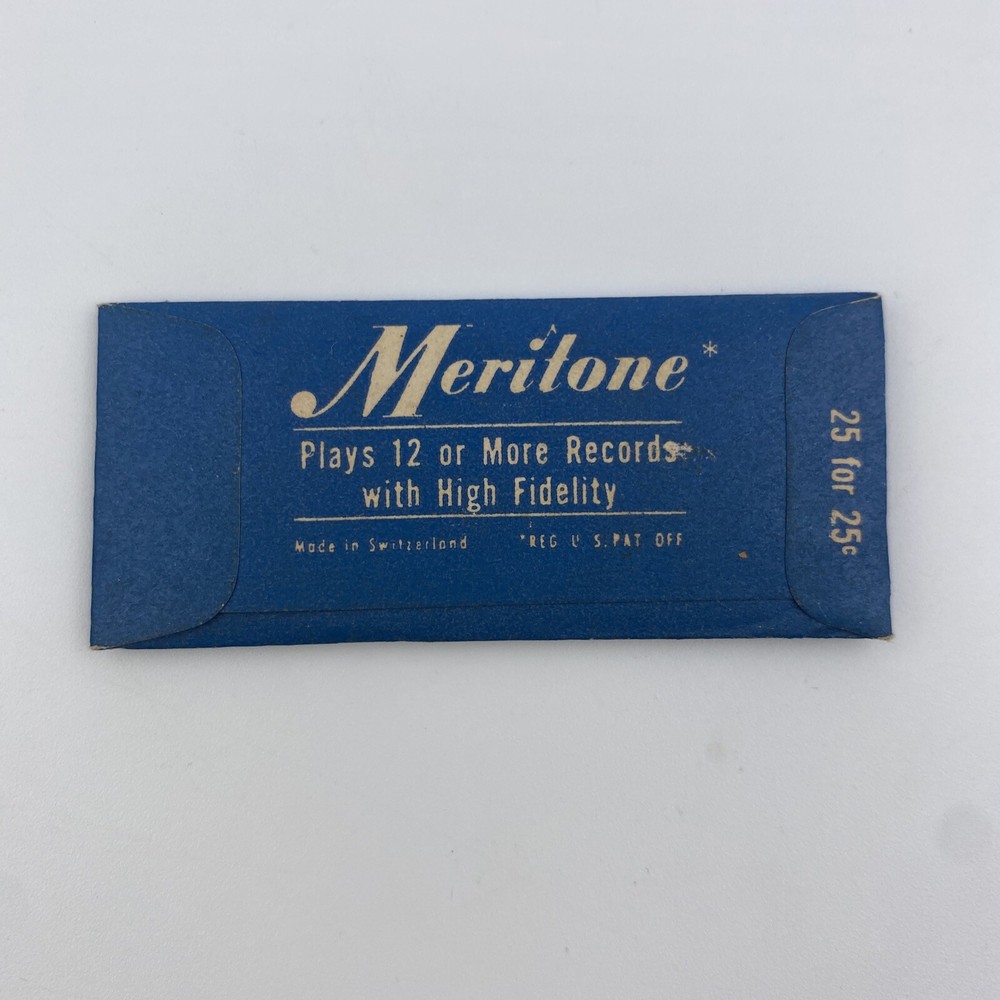 Phonograph Needles NOS 1 Package 25 SUPER MERITONE