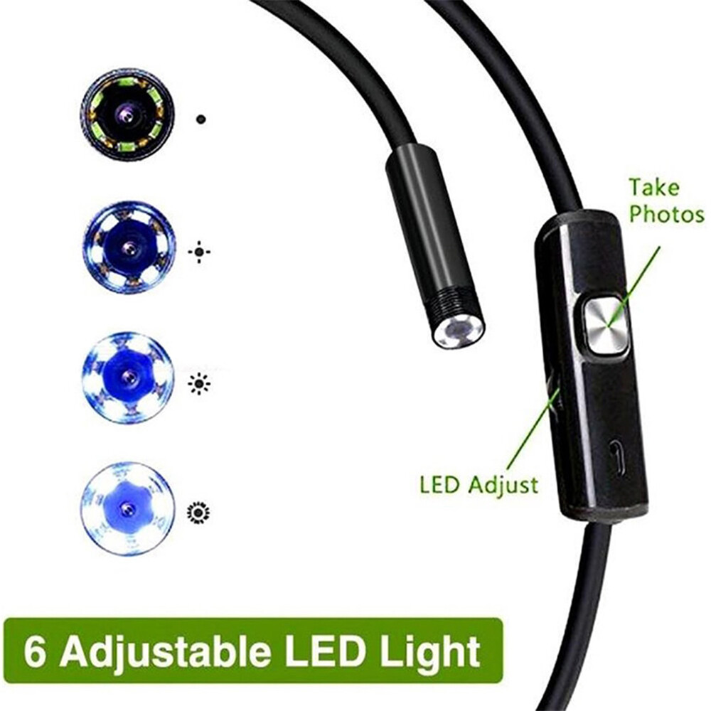 6FT Waterproof HD Endoscope USB Type-C Borescope Snake Inspection Camera Android