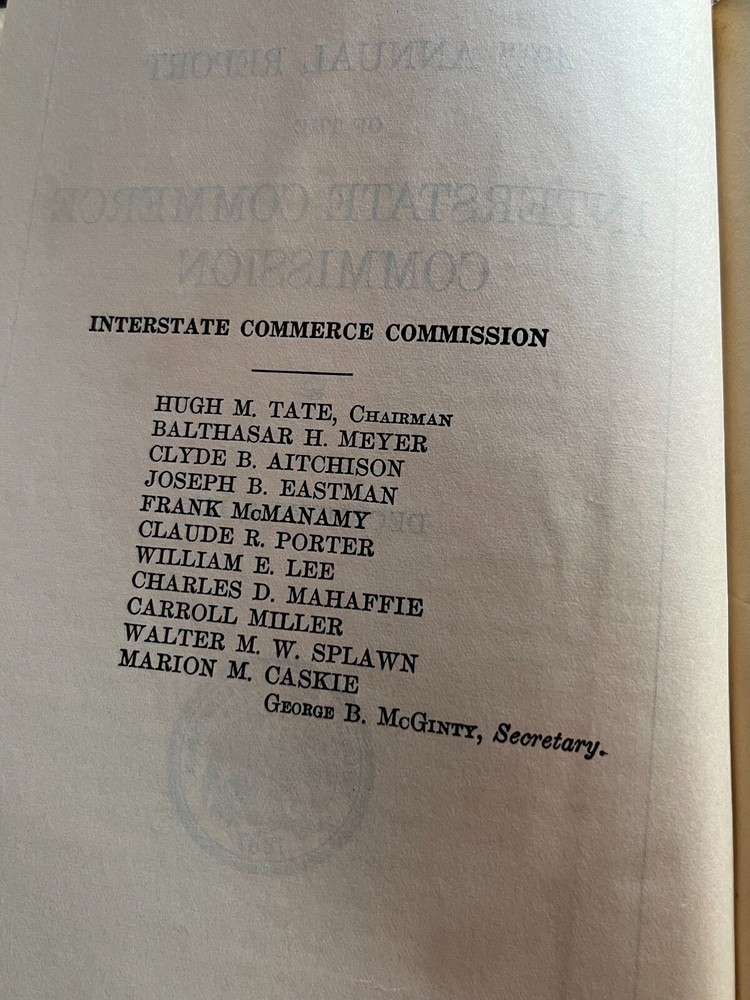 49th Annual Interstate Commerce Commission Report - 1935