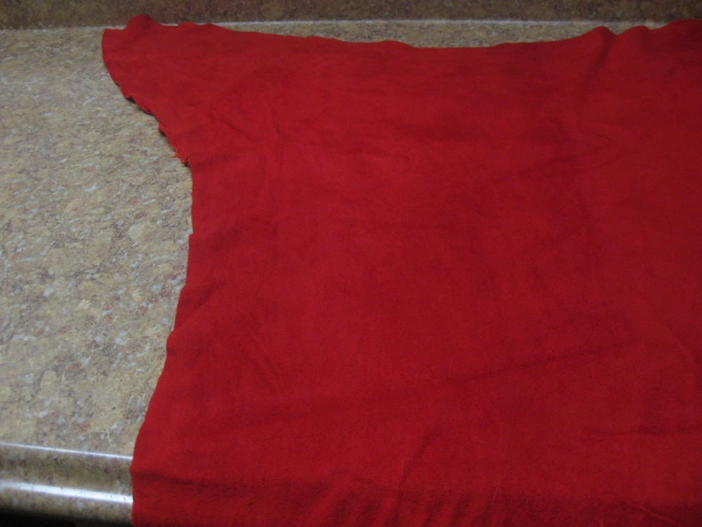 Red Suede Deer Leather #0006652 Row 113