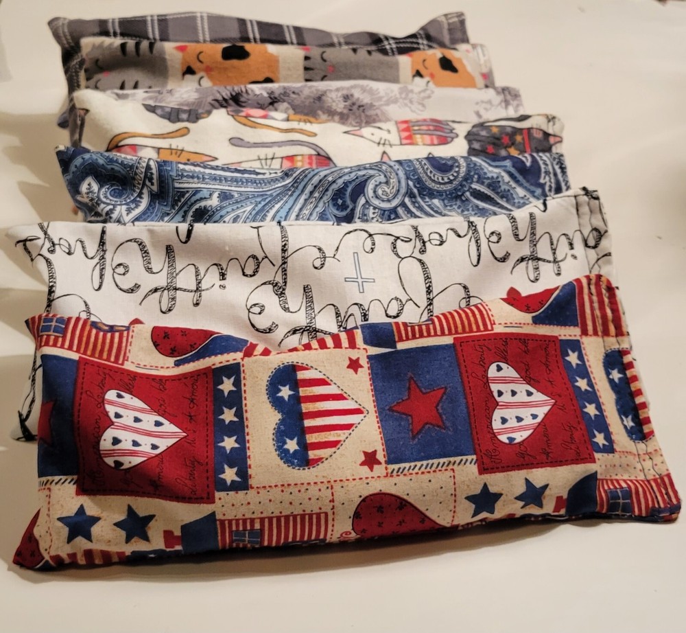 Rice Heating Pad, Microwave Hot or Cold Therapy Bag, Small 10"x4", 20+ Patterns