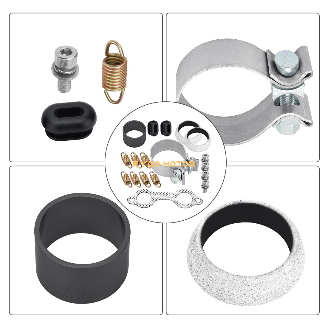 Exhaust Muffler Gasket Seal Spring Kit for Polaris RZR 800 2008-2011 7081382