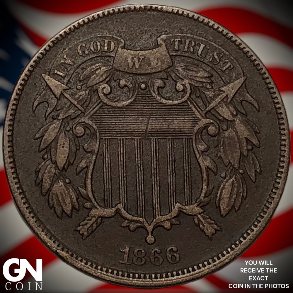1866 2 Cent Piece  M6487