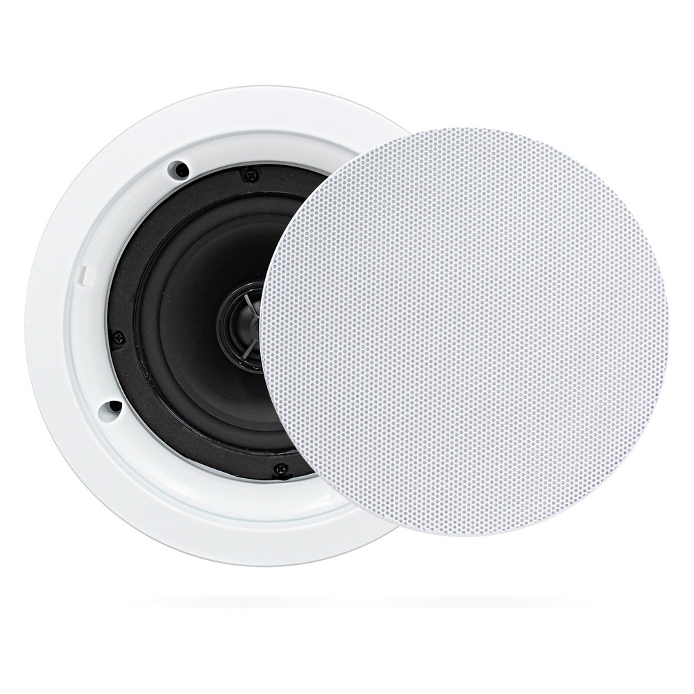 Herdio 2 Pack 5.25" Bluetooth Ceiling Speakers 300W Flush Mount In Wall Design