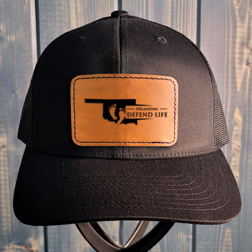 Oklahoma Leather Patch Hat Pro-Life Hat