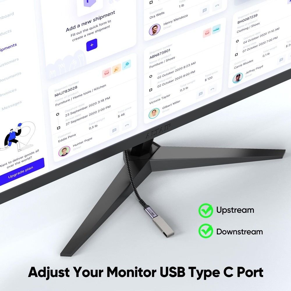 USB C Extension Cable 6 Inch 100W Fast Charge 10Gbps Video
