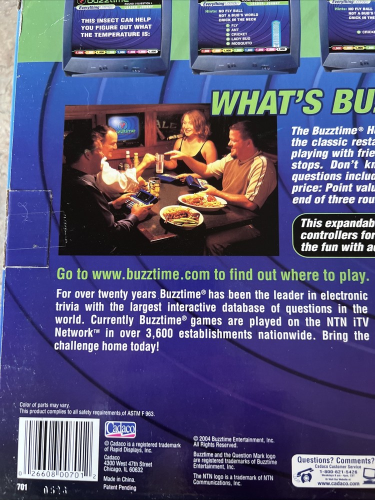 Buzztime Home Trivia System Console & 2 Wireless Controllers