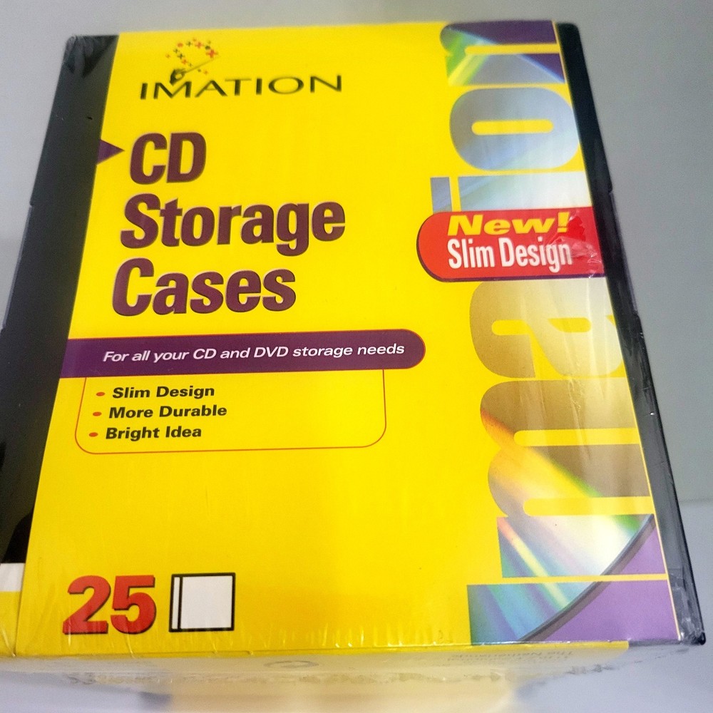 Imation CD or DVD Storage Cases 25 Cases NIB