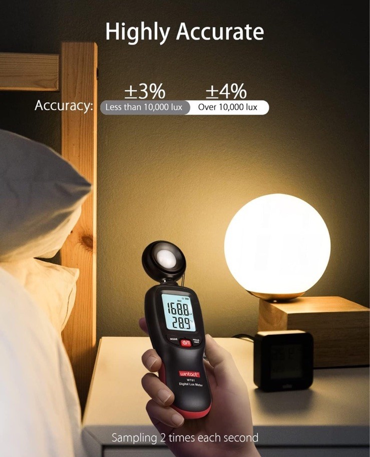 Digital Lux Meter WT81 - measuring illumination and brightness MISSING BATTERIES
