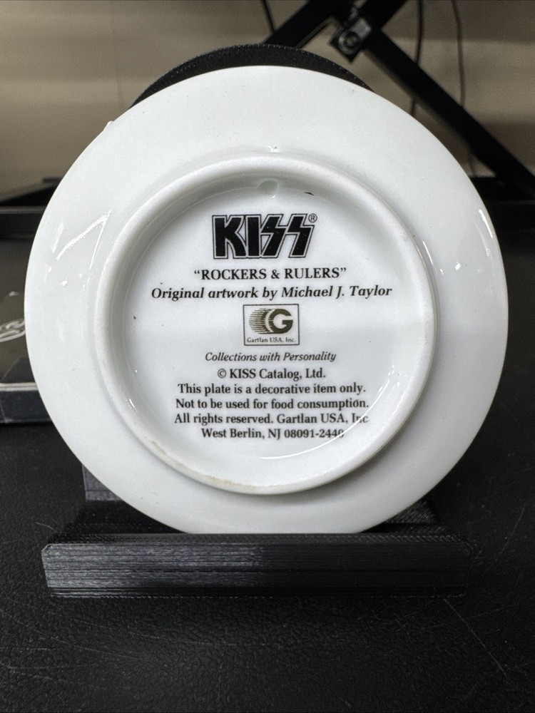 1997 Gartlan KISS Collectible Plate Rockers and Rulers Mini Plate 3.5 Rare!