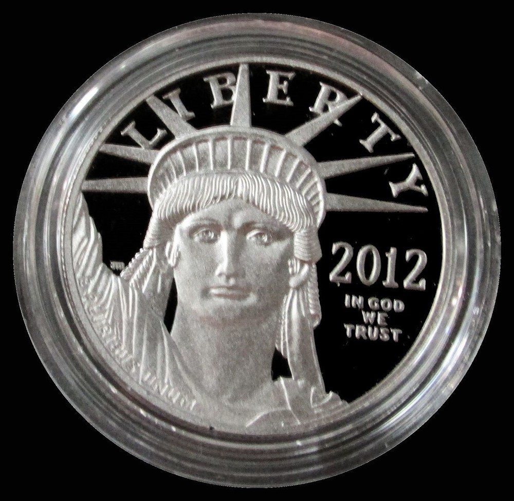 2012 W PLATINUM $100 PROOF AMERICAN EAGLE BOX & COA