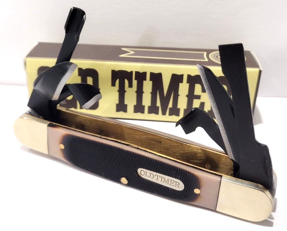 Schrade Old Timer Splinter Carving Wood Work Pocket Knife Chisel Blade SCH24OT