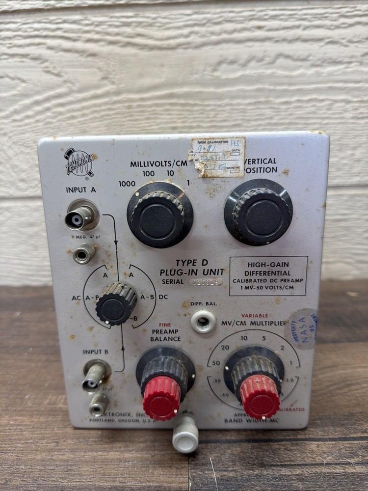 Tektronix Type D Plug In Unit  High Gain Works