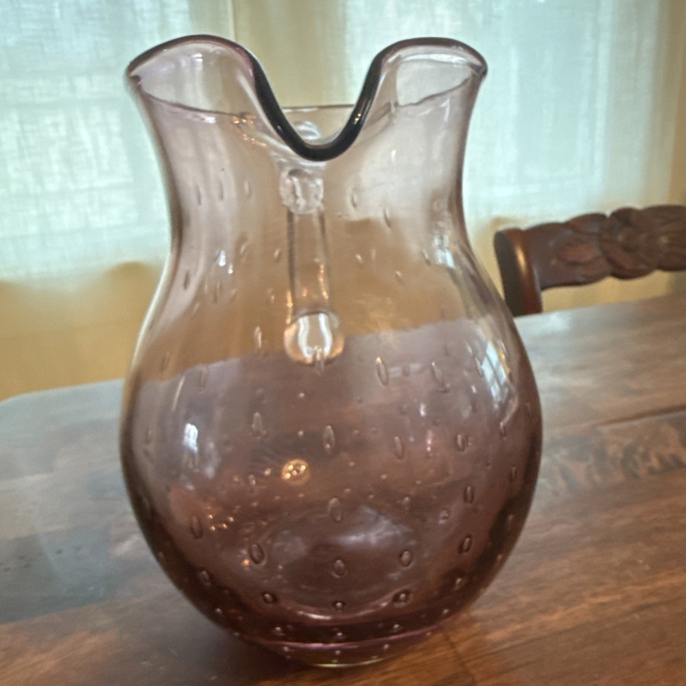 Vintage Bullicante Control Bubbles Purple Pitcher