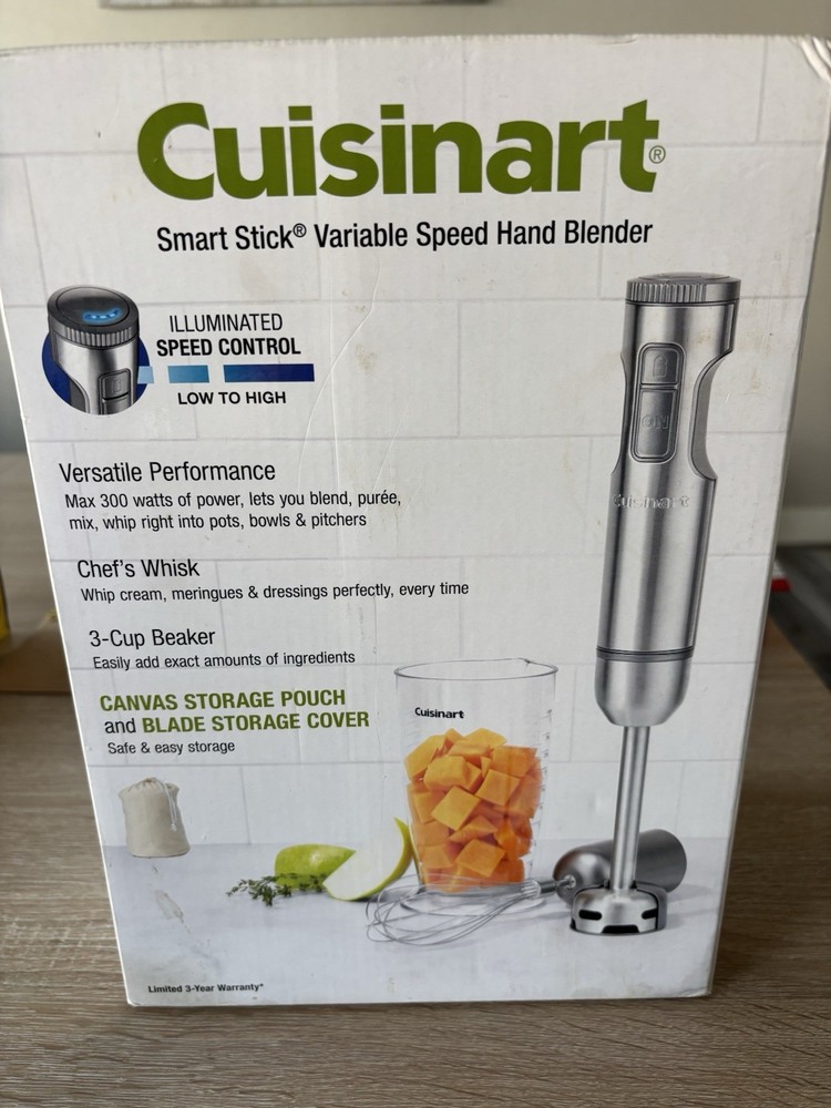 Cuisinart HB-600C Smart Stick Variable Speed Hand Blender NEW Sealed
