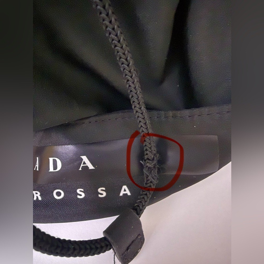 Prada Black Nylon Drawstring Adjustable Strap Backpack Shoulder Duffle