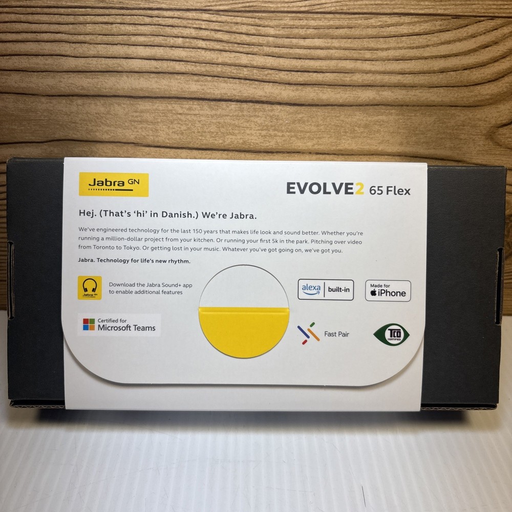 Jabra Evolve2 65 Flex Wireless Stereo Headset Bluetooth Noise Cancelling - NEW