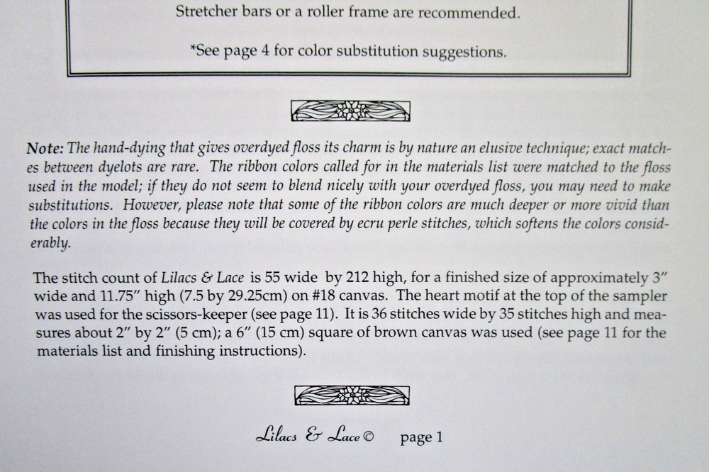 SJ Designs Lilacs & Lace Embroidery Pattern with Accessory Pack