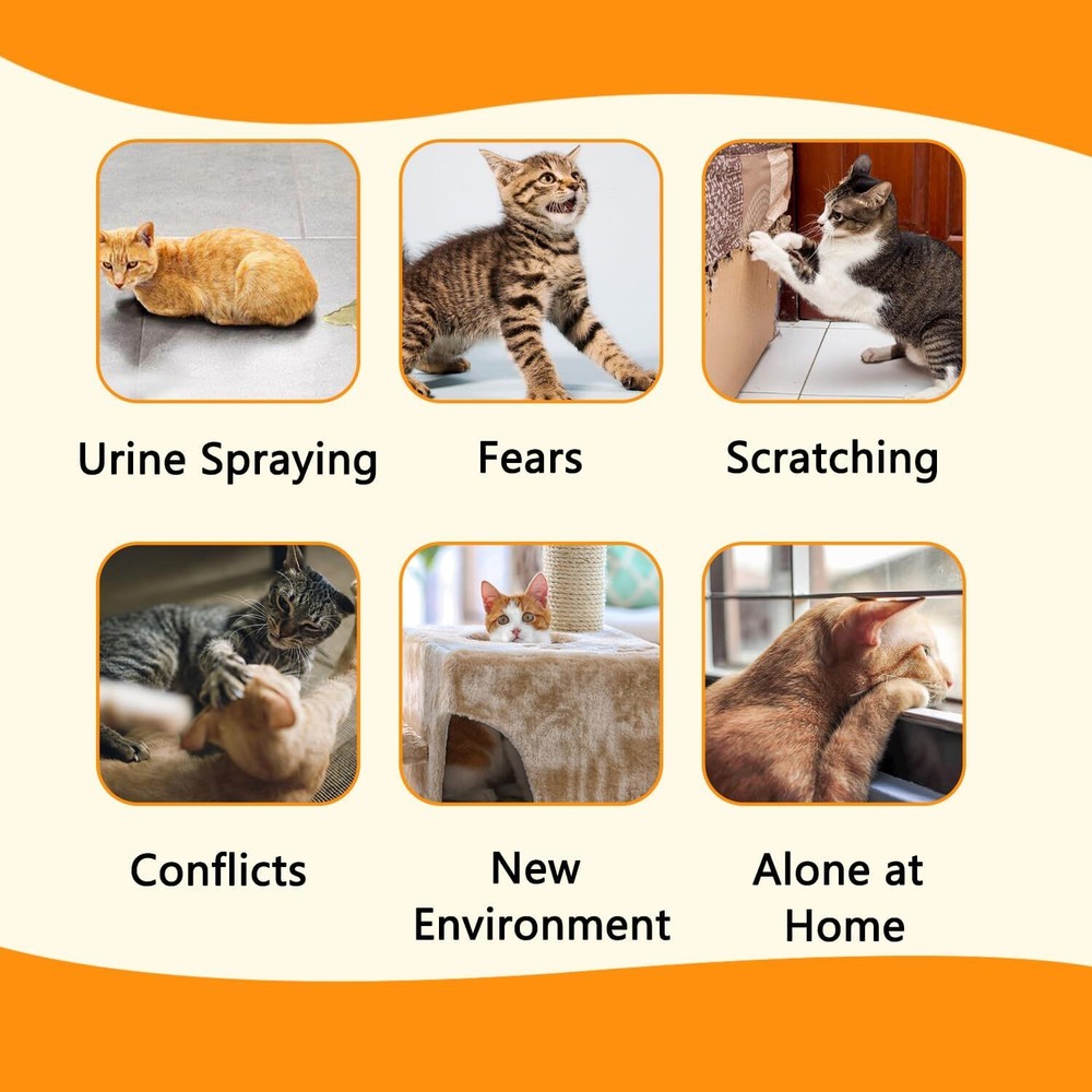 Cat Calming Diffuser Anxiety Relief Cat Pheromones Calming Diffuser 2-in-1 30 Da