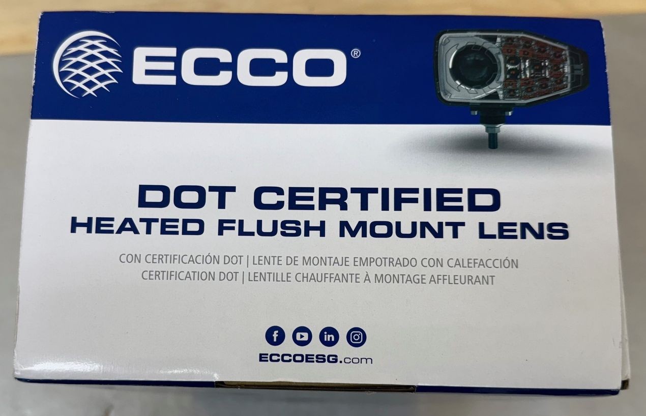 ECCO EW4012 Heated Snow Plow Dot LED Light High Beam/Low Beam 12-24V