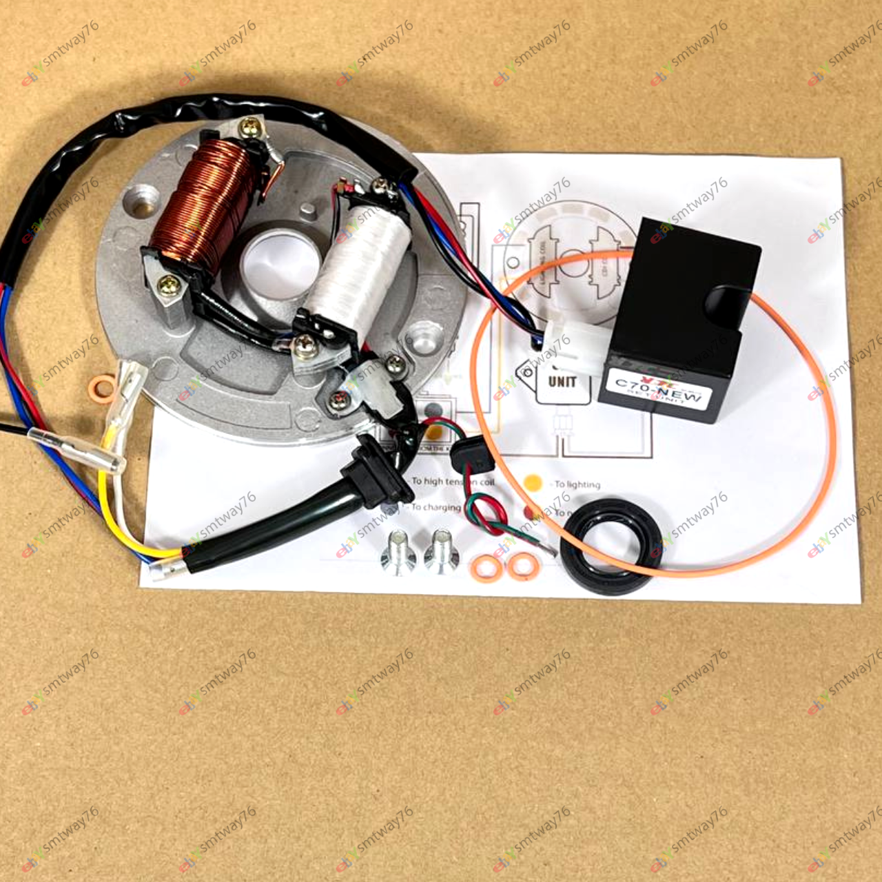 Honda Complete Set CDI Set for ATC70 CT70 CT70H Z50 SS50 Dax XL70 Conversion Kit
