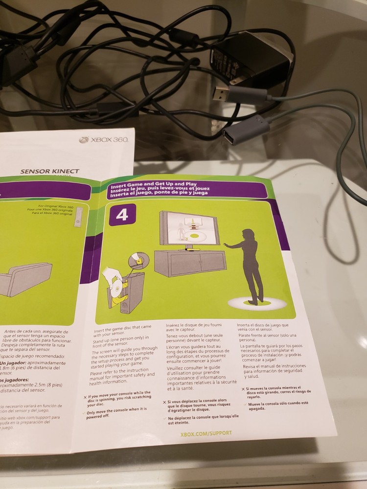 Microsoft Xbox 360 Kinect Bundle Camera Sensor 1414 Manuals, Game & Accessories.