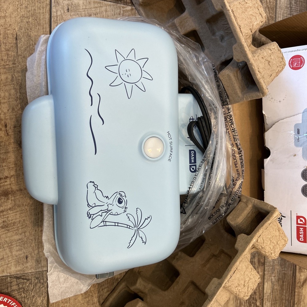 Disney Dash Stitch MultiMaker Double Waffle Maker System Stitch New
