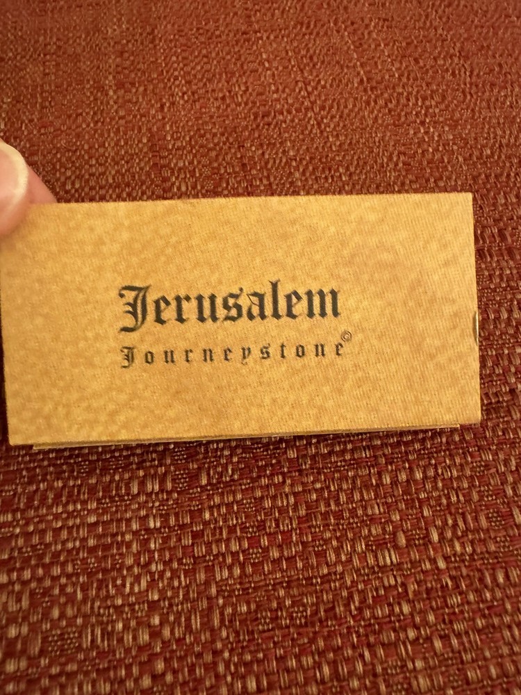 Vintage Jerusalem Journey Stone Storage Box Authentic Certificate