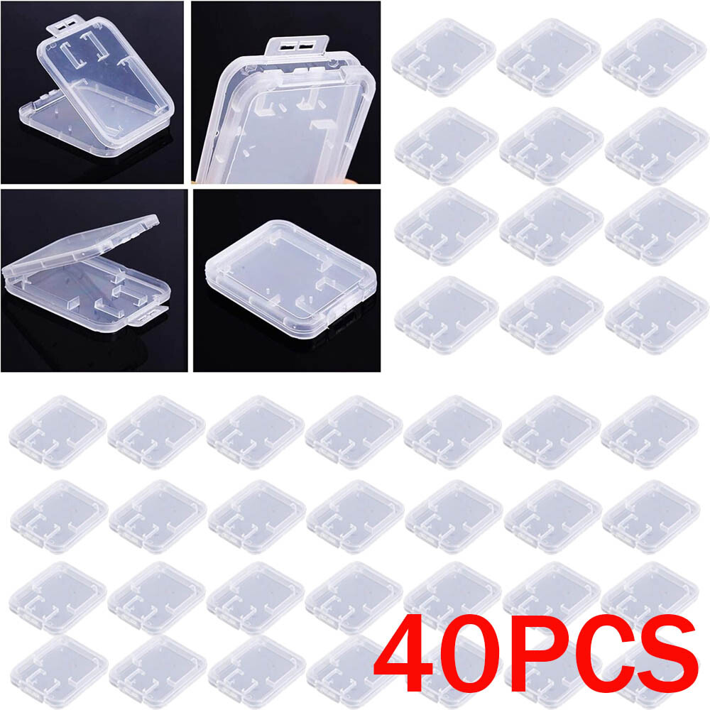 40PC Case Holder for Micro SD SDHC Memory Card Box Storage Hard Plastic N865