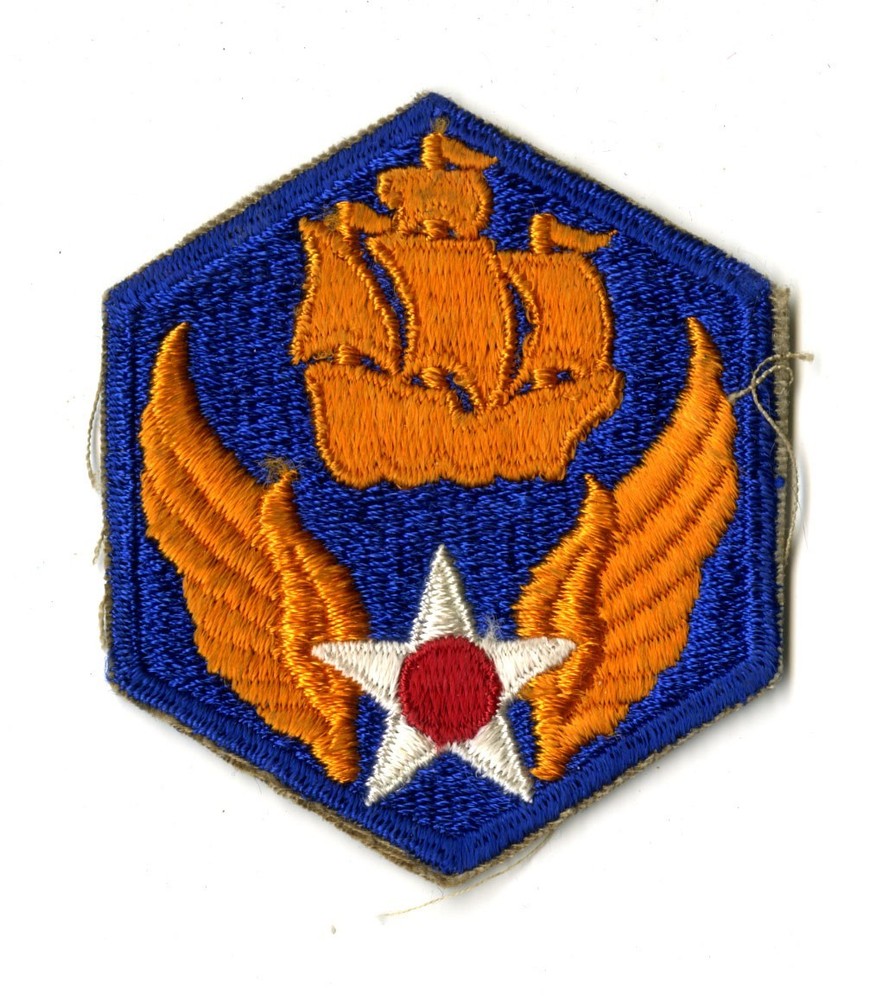 6th Air Force White Back Patch WWII Vintage Caribbean Antisubmarine Atlantic