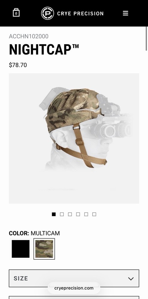 Excellent Crye Precision Nightcap NVG Mount Cap - Multicam - Universal Sizing