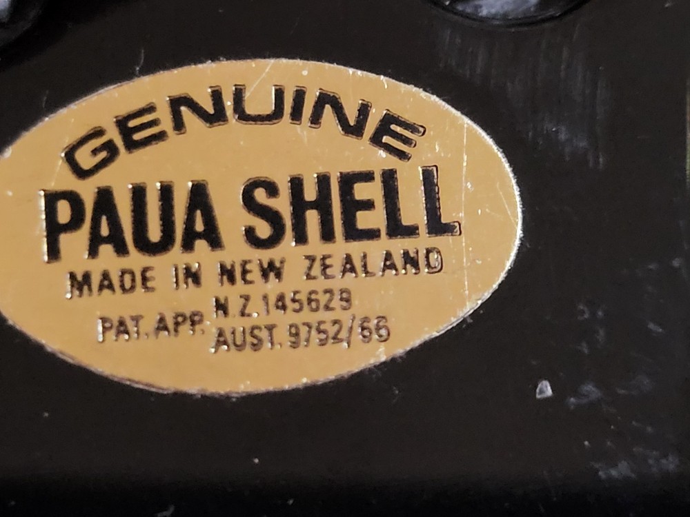 Vintage Rolling Desktop Calendar With Paua Shell