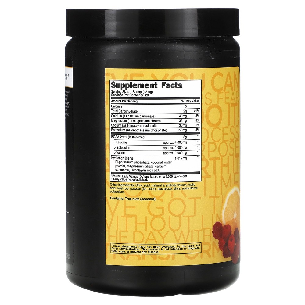 BCAA, Raspberry Lemonade, 13.9 oz (389.2 g)