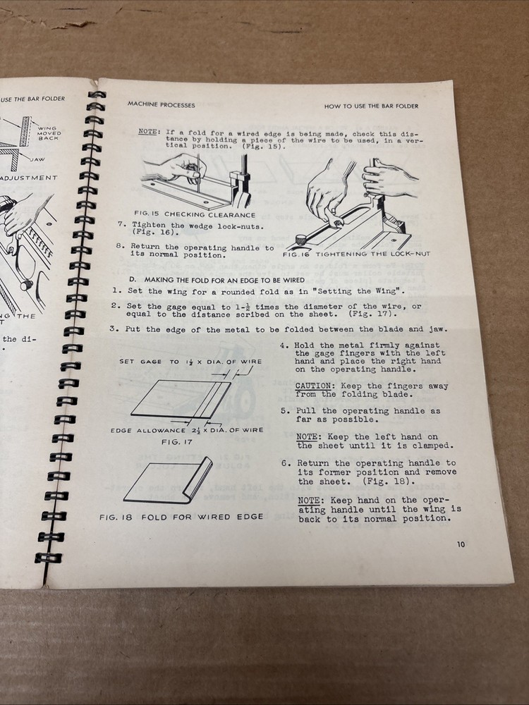 Sheet Metal Working Series- Machine Processes Instruction Manual 1946