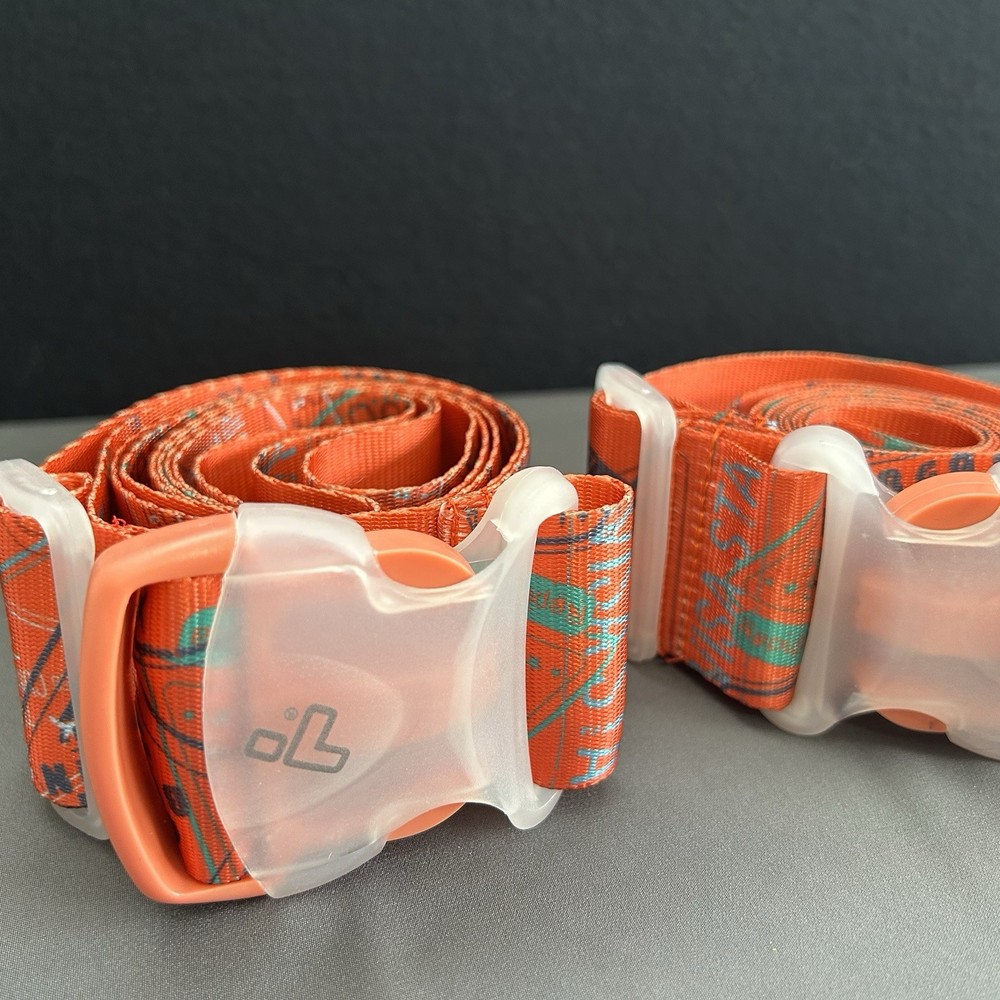 Luggage Security Strap Adjustable Fit Safe Identification Travel Accessory Set 2
