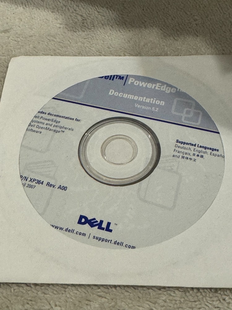 Dell PowerEdge Documentation Version 5.2 - CD ONLY IN VERY GOOD CONDITION!!!