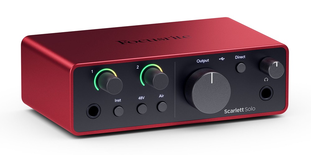 Focusrite Scarlett Solo 4th Gen Studio Recording USB Audio Interface+Software