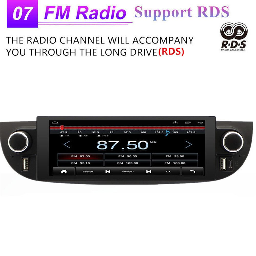 6.86in Touch Screen Car Radio Player USB RDS 4+32G Fit For Fiat 500 2007-2018