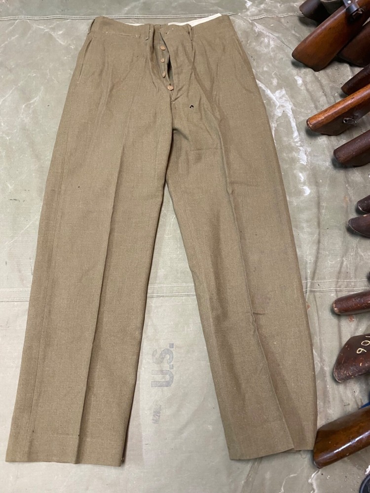 ORIGINAL WWII US ARMY M1938 WOOL COMBAT FIELD TROUSERS- MEDIUM 33 WAIST