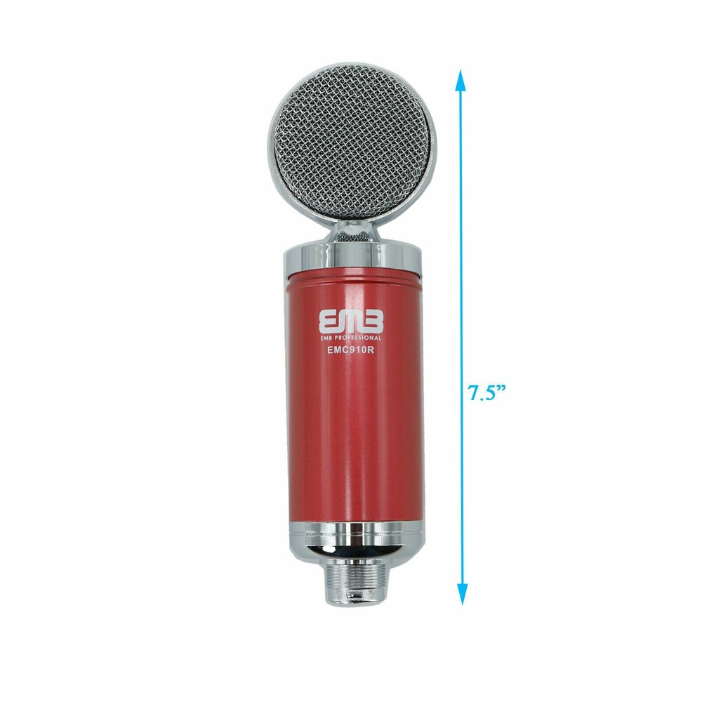 EMC910 Wide Dynamic Range Large Diaphragm Condenser Studio Microphone Red
