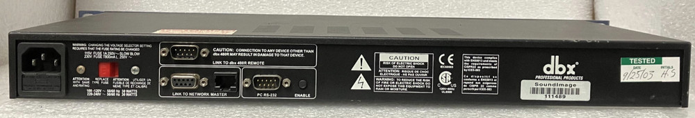 dbx 480R Drive Rack Remote Management System Controller w/ 480P PSU