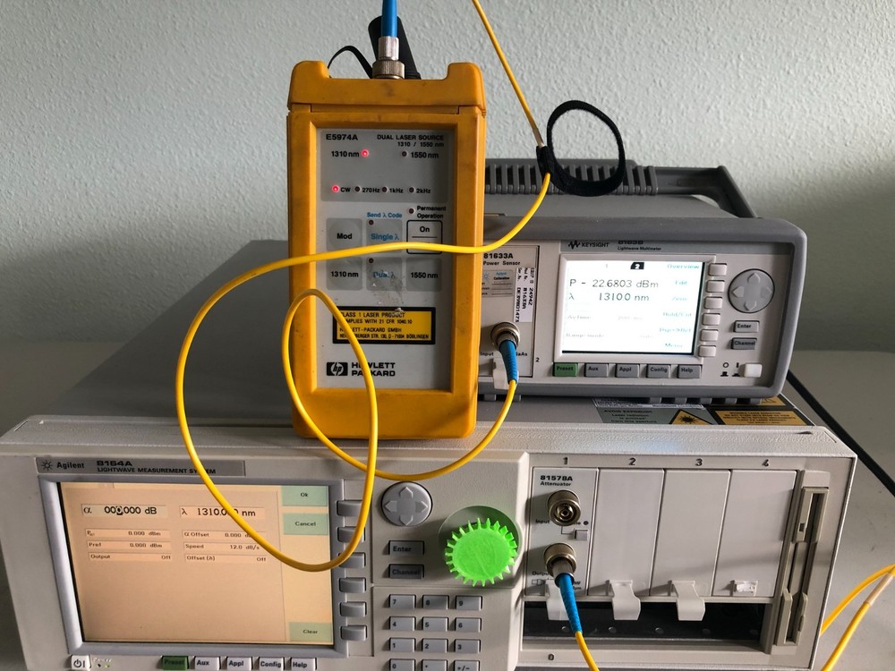 Keysight 8163B Lightwave Multimeter Mainframe+Interface81618A+power sensor81633A
