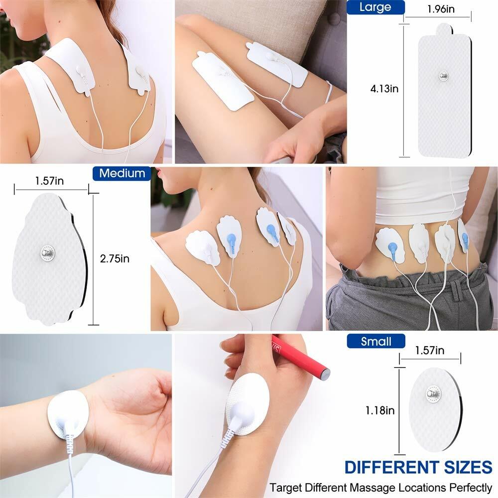 TENS Electrodes, Super Value 20 Replacement Electrode Pads for TENS Units, Snap