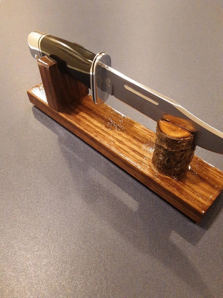 Black Walnut knife Display Stands (2 Stands)