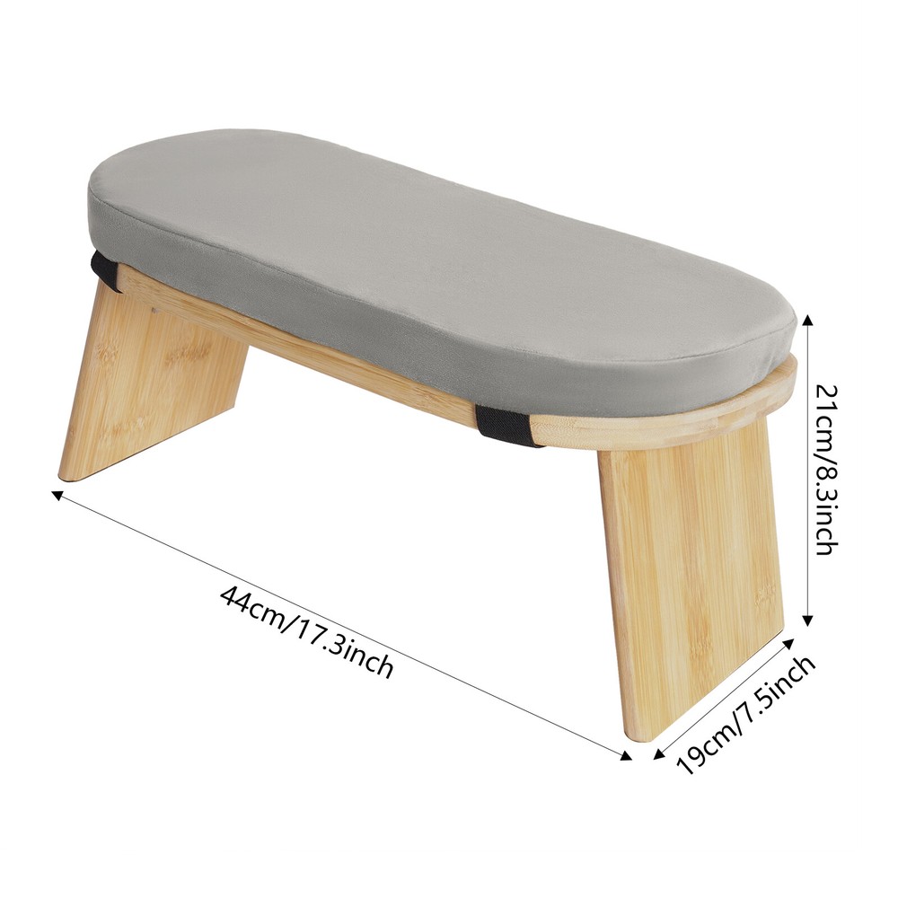 Bamboo Meditation Bench Kneeling Stool Foldable Yoga Bench