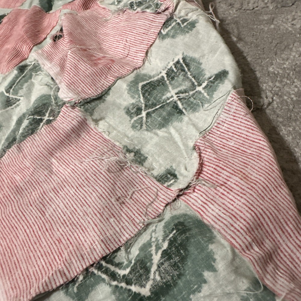 Quilt Vintage Patchwork Queen Size Handmade Lightweight Top Only Mcm